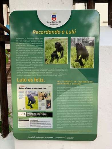 Placa que recuerda el paso de Lulú por Telde/TA.